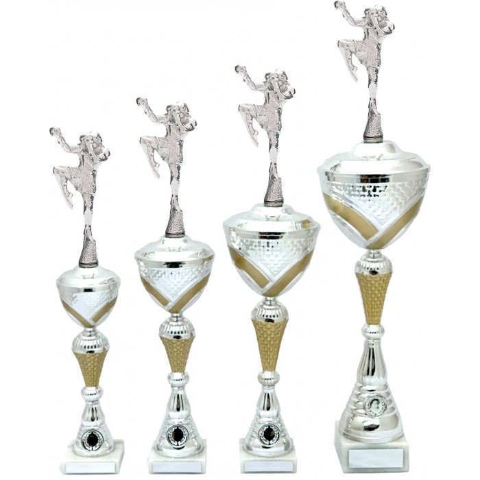 MARTIAL ARTS METAL TROPHY  - AVAILABLE IN 4 SIZES